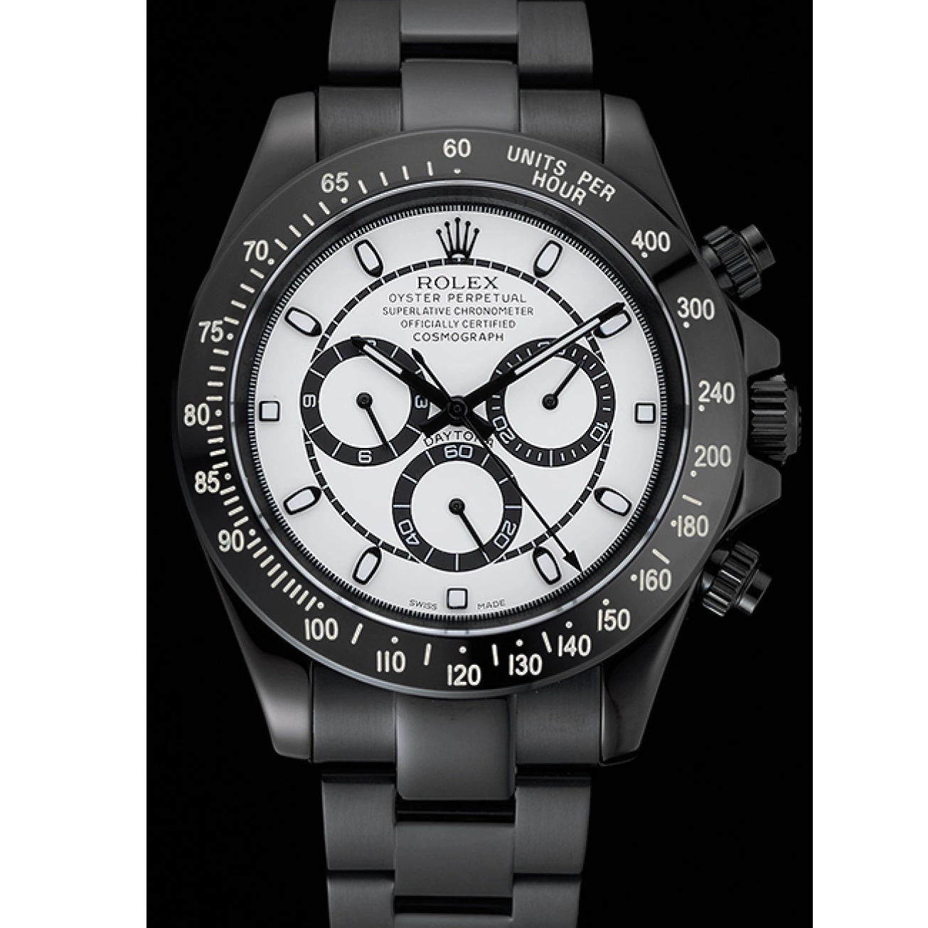 AAA replica watch Cosmograph And Black Case Black Dial White Bracelet And 1454249 Stainless Daytona Rolex Steel 0515